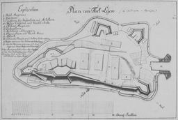 Plan (szkic) Fortu Ełk z 1750 roku